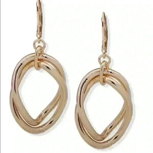 Anne Klein new Gold Orbital Drop Earrings